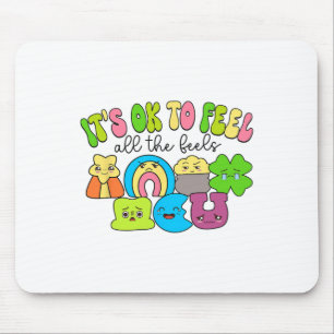 It's Ok To Feel All The Feels Groovy Lucky Charms Mouse Mat