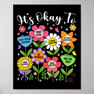 It's Ok To Make Mistakes Be Different Mental Healt Poster