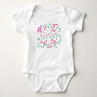 Its Ok to Make Mistakes Shapes Green Red Baby Bodysuit