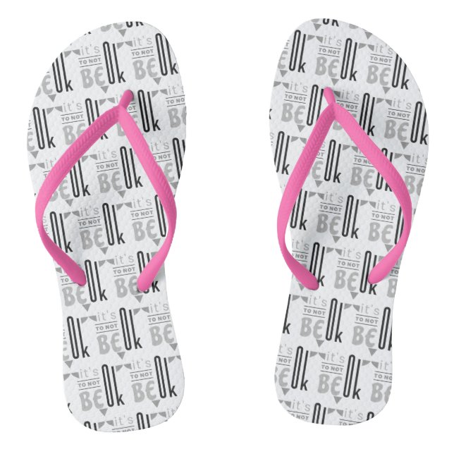 It's OK to not be OK Flip Flops (Footbed)
