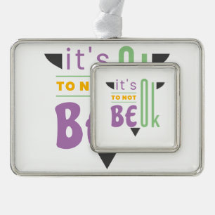 It's ok to not be ok silver plated framed ornament