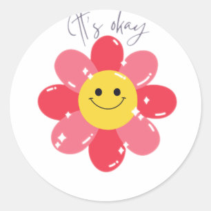 It's okay  classic round sticker