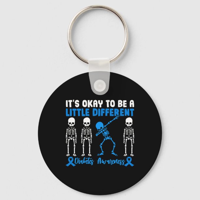 It's Okay To Be A Different Diabetes Awareness War Key Ring (Front)