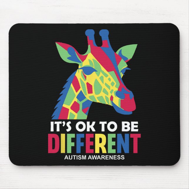 It's Okay To Be Different Autism Awareness Autist  Mouse Mat (Front)