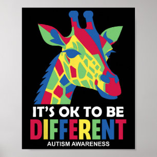 It's Okay To Be Different Autism Awareness Autist  Poster