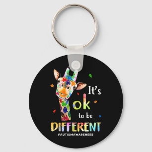 Its Okay To Be Different Giraffe Puzzle Autism Awa Key Ring