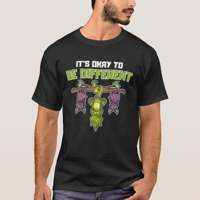 It's okay to be different Sei Anders Chameleon Bat T-Shirt (Front)
