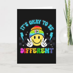 Its Okay To Be Different Smile Face Puzzle Autism  Card