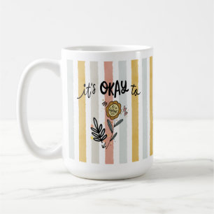It's Okay To Boho Floral Coffee Mug