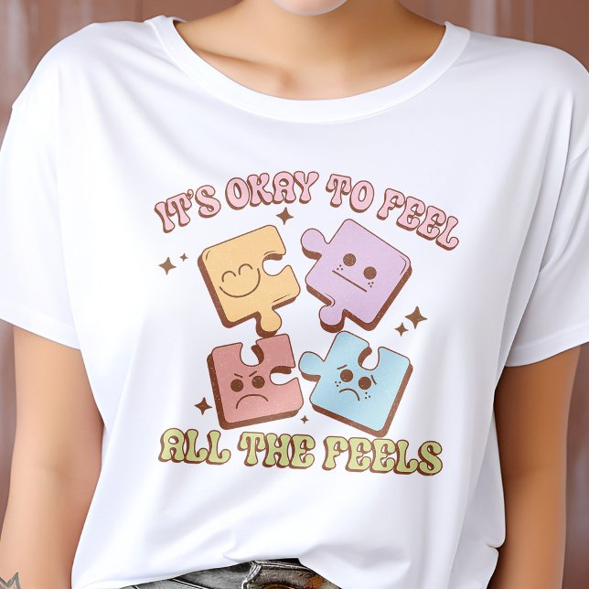 It's Okay To Feel All The Feels Mental Health T-Shirt (Creator Uploaded)