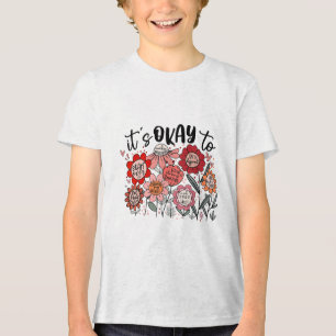 Its Okay To Make Sense Mistakes Mental Health Awar Tri-Blend Shirt