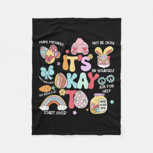 It's Okay To Make Some Mistakes Easter School Psyc Fleece Blanket