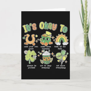 It's Okay To Mental Health Sped Teacher St Patrick Card