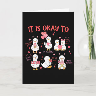It's Okay To Mental Health Therapist Cute Goose Va Card