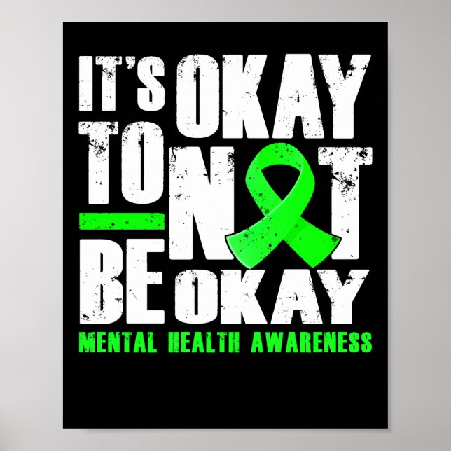 It's Okay To Not Be Okay Brain Counsellor Therapis Poster (Front)
