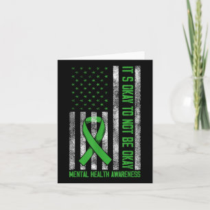 Its Okay To Not Be Okay Us Flag Mental Health Awar Card