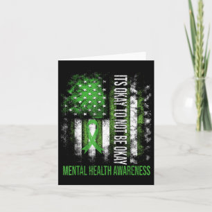 Its Okay To Not Be Okay Us Flag Mental Health Awar Card