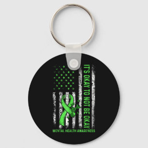 Its Okay To Not Be Okay Us Flag Mental Health Awar Key Ring