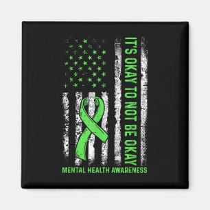 Its Okay To Not Be Okay Us Flag Mental Health Awar Magnet