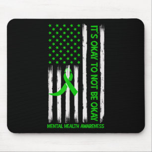 Its Okay To Not Be Okay Us Flag Mental Health Awar Mouse Mat
