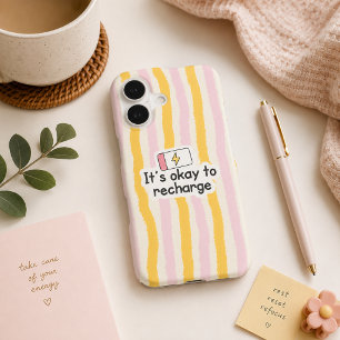 It's Okay to Recharge Pastel Phone Case