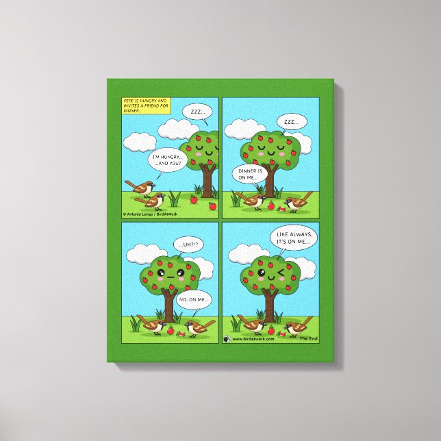It's on Me... Comic Canvas Print (Front)