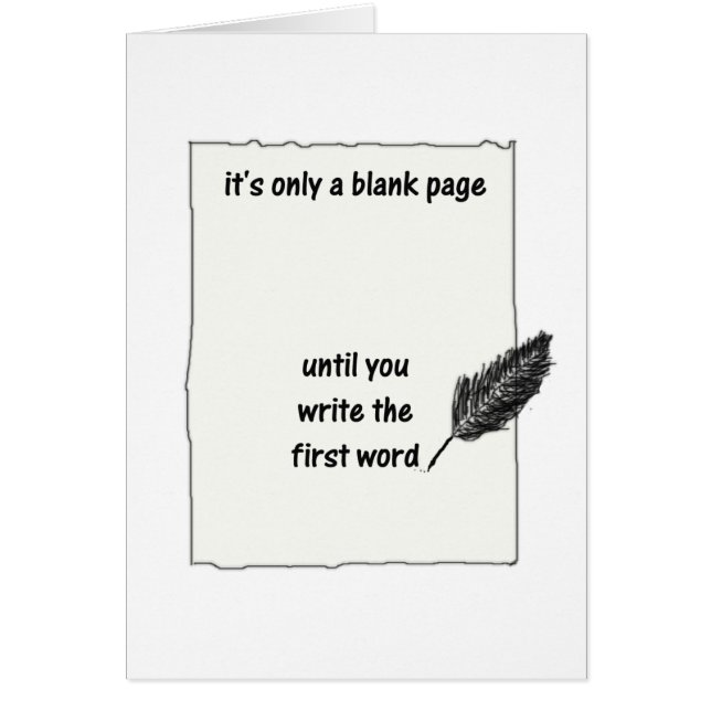 It's only a blank page... (Front)
