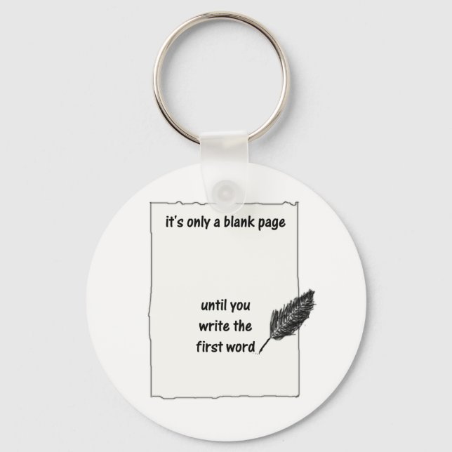 It's only a blank page... key ring (Front)