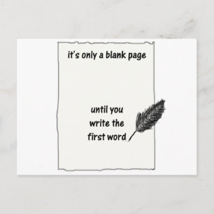 It's only a blank page... postcard