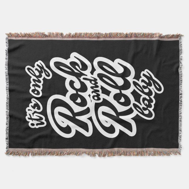 Its Only Rock and roll Baby Throw Blanket (Front)