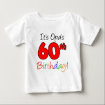 It's Opa's 60th Birthday Baby T-Shirt<br><div class="desc">It's Opa's 60th Birthday cool design. Let a grandson or granddaughter celebrate their German grandfather's 60th milestone bday while wearing this cool birthday themed outfit! Opa will smile when he sees his grandchild wearing this on his sixtieth!</div>