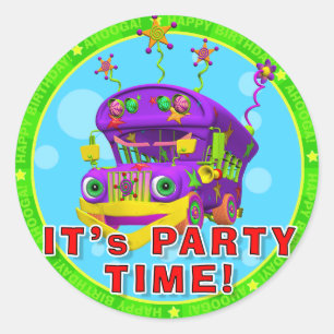 It's Party Time! Birthday Stickers with Buster