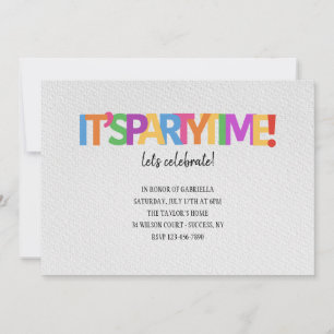 It's Party Time Invitation