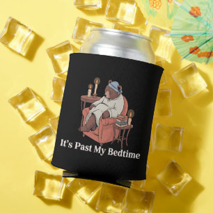 It's Past My Bedtime Funny Sleppy Bear Meme Xmas Can Cooler