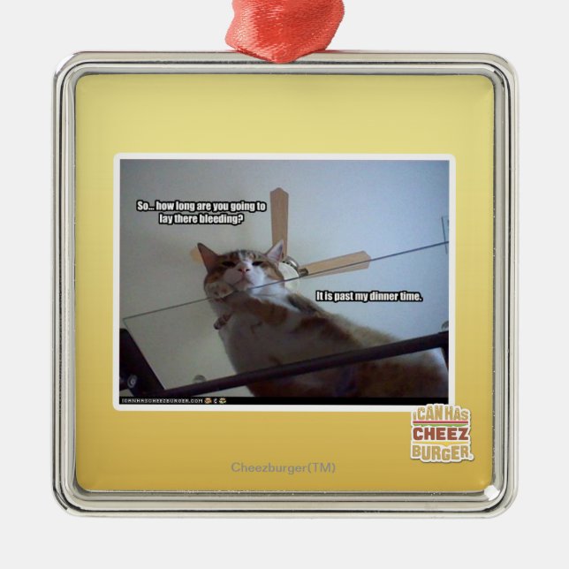 It's past my dinner time metal tree decoration (Front)