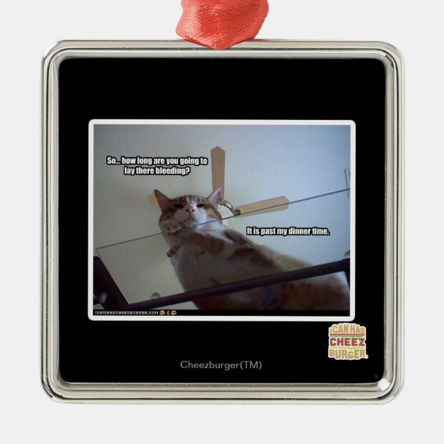 It's past my dinner time metal tree decoration (Front)