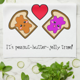 It's Peanut-Butter-Jelly Time! Tea Towel