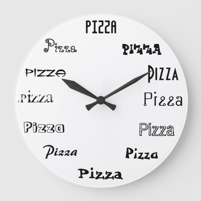 It's Pizza Time Large Clock (Front)