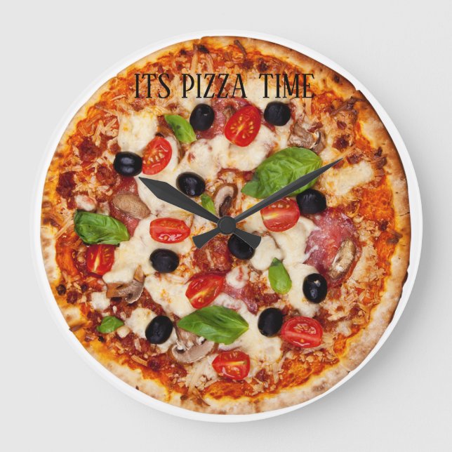 It's Pizza Time!! Large Clock (Front)