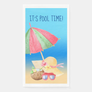 It's Pool Time Napkin