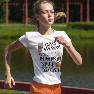 It's Pumpkin Spice Season Funny Coffee Typography T-Shirt
