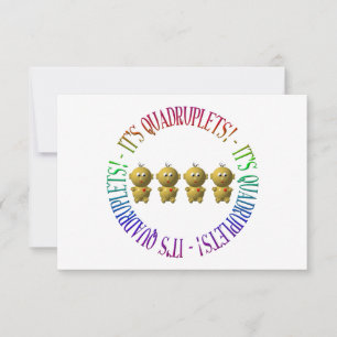 It's quadruplets! invitation