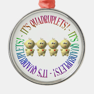 It's quadruplets! metal tree decoration