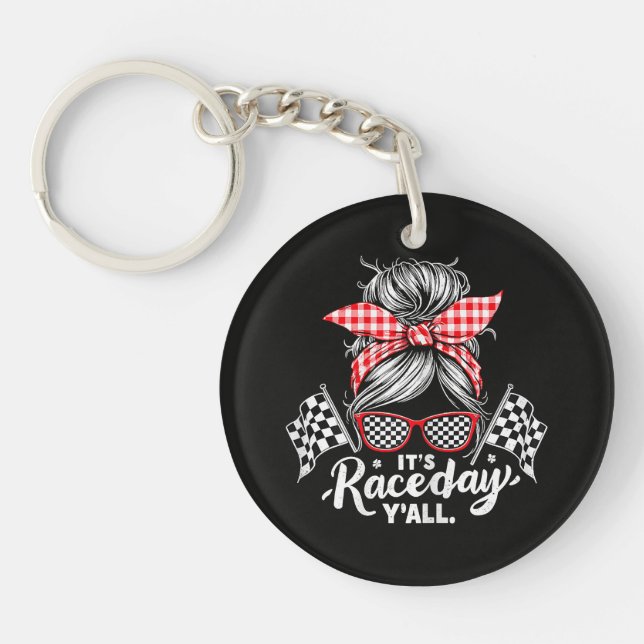 It's Race Day Y'all Racing Key Ring (Front)