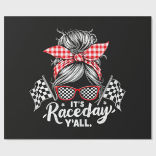 It's Race Day Y'all Racing Wrapping Paper