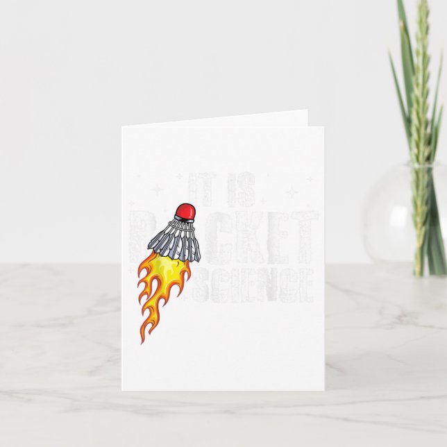 Its Racket Science Graphic Badminton Player Shuttl Card (Front)