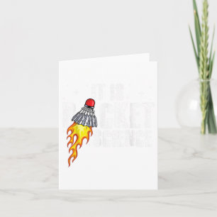 Its Racket Science Graphic Badminton Player Shuttl Card