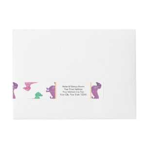 It's Raining Dachshunds Wraparound Address Label