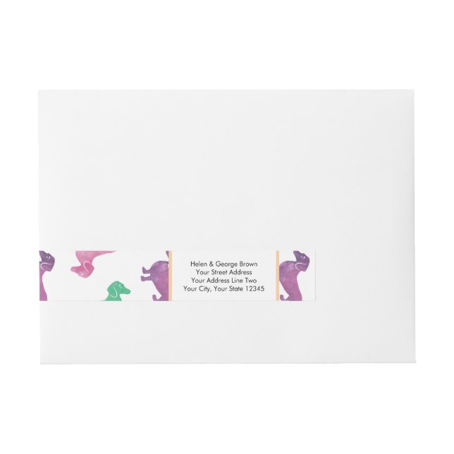 It's Raining Dachshunds Wraparound Address Label (Front)