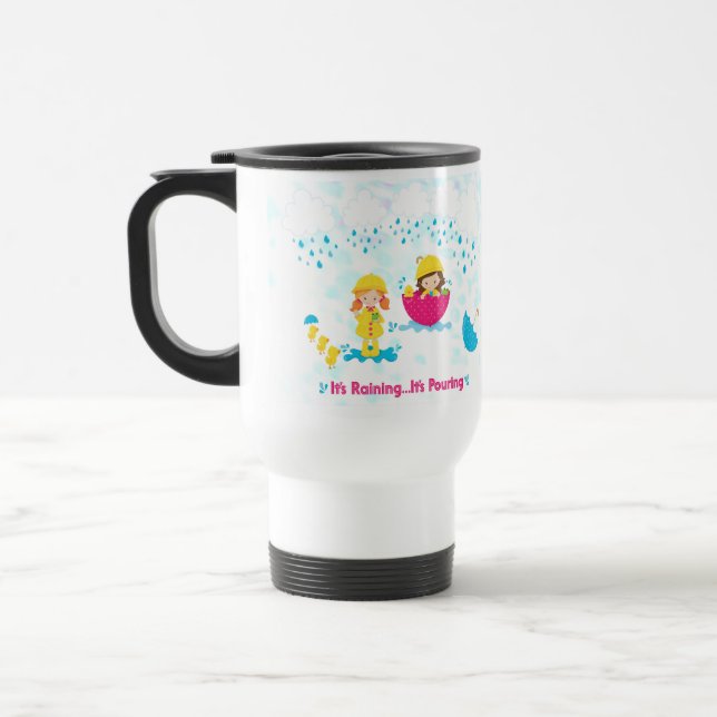 It's Raining It's Pouring Rainy Day Travel Mug (Left)